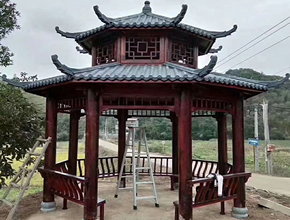 雙層八角涼亭