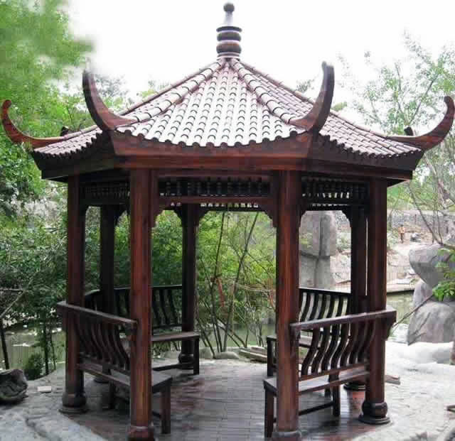 八角軟灣水涼亭