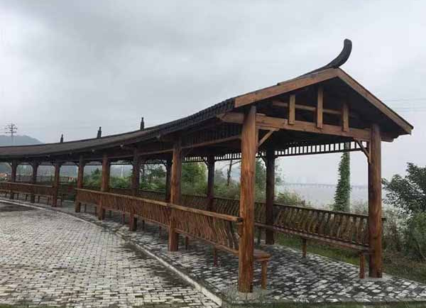 防腐木景觀長廊