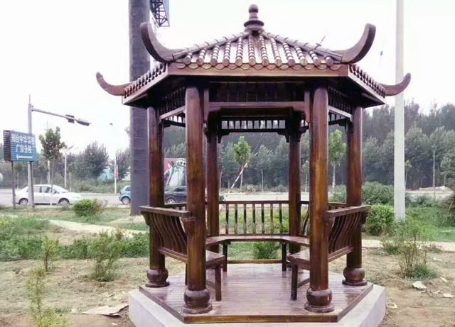 景觀六角涼亭