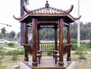 景觀六角涼亭