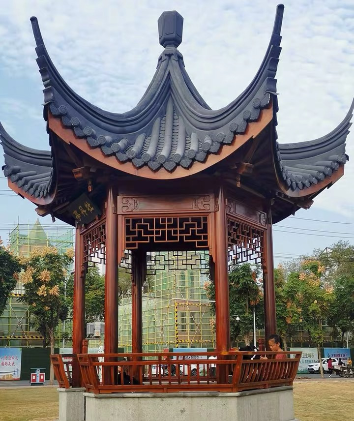 古建六角涼亭