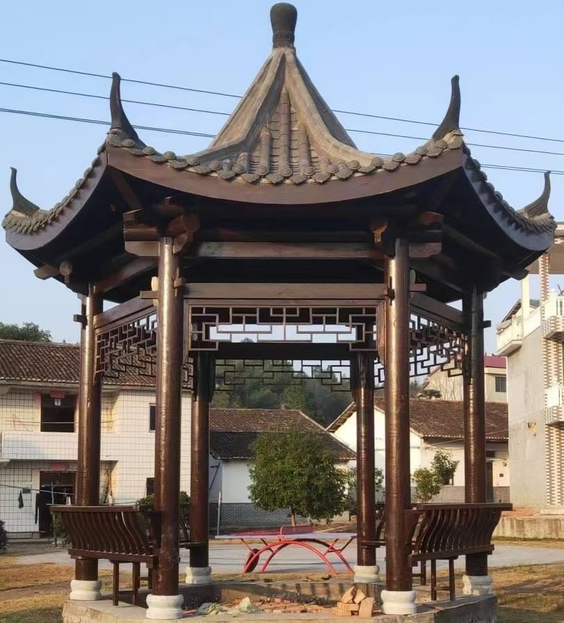 防腐木涼亭
