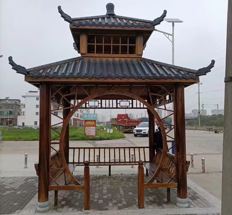 防腐木涼亭