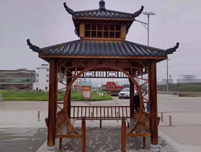 雙層四角涼亭